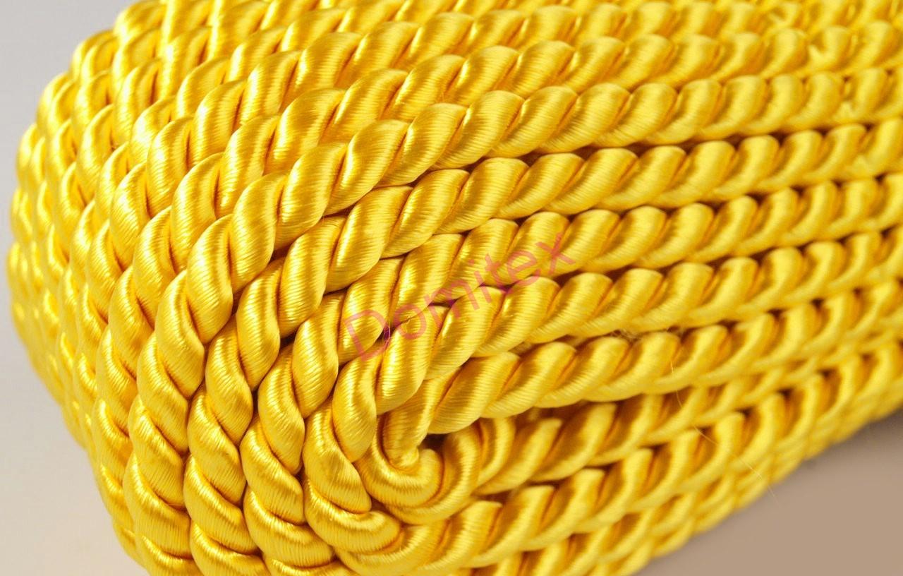 Točená šnúra žltá  Ø 6,5 mm
